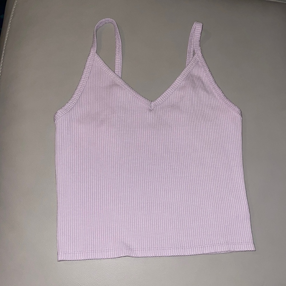 Ribbed v neck AE tank top